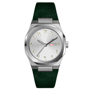 Montres pour hommes de style luxueux, haut de gamme, avec logo de marque personnalisé, cadran arabe, argent, Orologio Uomo, avec boîtier en acier inoxydable 316L, U2865-04 - Product Image 2