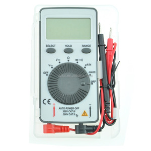 Multímetro Digital Extra Delgado de Bolsillo, Medidor de Voltios/Amperios/Ohmios con Estuche de Plástico KT8216 - Product Image 1