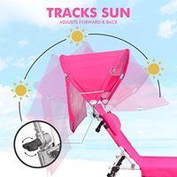 Bestex Chaise de bronzage de plage de haute qualité Auvent pour le camping au bord de la piscine pour les bains de soleil Comprend un sac à dos Parc extérieur