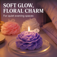Bougie parfumée en forme de pivoine, décoration florale, ornement, cadeau idéal pour la fête des mères, la fête des femmes, les cadeaux de mariage