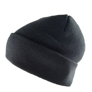 Haute qualité épais hiver bonnet chapeaux confortable tricoté à revers crâne casquette <span class=keywords><strong>Toque</strong></span> hommes femmes chaud doux plaine côtelé bonnet en gros - Product Image 5