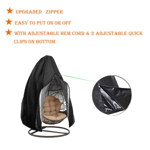 Dus-tproof-funda impermeable y duradera para <span class=keywords><strong>silla</strong></span> de Patio, cubierta de <span class=keywords><strong>silla</strong></span> columpio colgante de huevo con cremallera, resistente al agua - Product Image 5