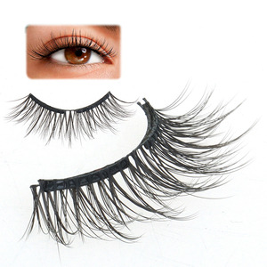 Vente en gros de faux cils magnétiques naturels doux réutilisables à étiquette privée, extensions de cils magnétiques 3D avec applicateur - Product Image 1