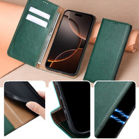 Étui portefeuille magnétique avec porte-cartes pour 17 Pro Max 15 14 23 24 25Ultra, personnalisable en gros, en TPU et cuir, antichoc, couleur unie