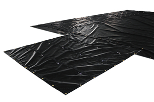 Lona de madera de lona de PVC negra personalizada para carga de camiones de superficie plana patrón tejido recubierto estilo liso para niñas - Product Image 3