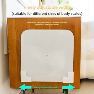 Support mural pour pèse-personne, sans perçage, en plastique, pour salle de bain, étagère de rangement, gain de place - Product Image 2
