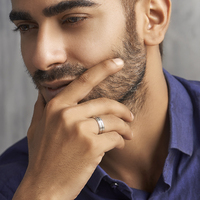 Bague de mariage personnalisée MaiYi en platine pour homme, bijoux en platine PT950, bagues en platine pour homme, bague de mariage