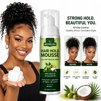 Mousse Coiffante Capillaire aux Herbes Salon, Fixation Forte, Volumisante, Définition des Boucles, Anti-Frisottis, Fini Brillant, Produit de Soin Capillaire OEM