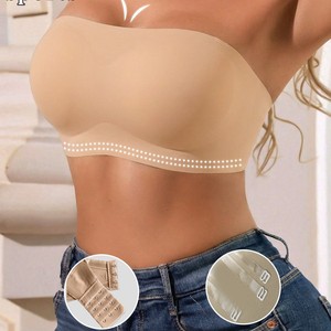 Nuevo <span class=keywords><strong>sujetador</strong></span> bandeau sexy de <span class=keywords><strong>Amazon</strong></span>, exclusivo transfronterizo, con tirantes invisibles, el más vendido, para uso diario, entrenamientos, <span class=keywords><strong>push</strong></span>-<span class=keywords><strong>up</strong></span>, color liso. - Product Image 4