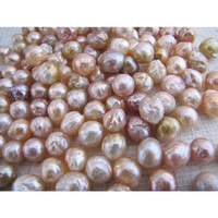 Perles d'eau douce Edison baroques à fort lustre, qualité AA, 10-12 mm, couleurs mélangées rose, violet, blanc, perles naturelles en vrac, vente en gros
