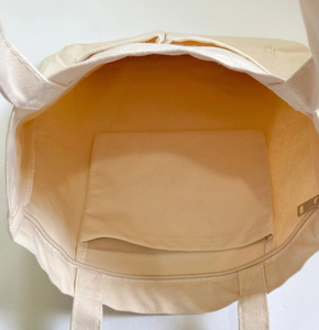 Bolsa de compras especial de lona ecológica con bolsillo, impresa a color, de algodón, con logotipo personalizado. - Product Image 6