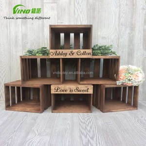 <b>wooden</b> <b>crates</b> for muffin counter top display on wedding. - Product Image 1