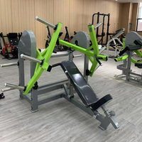 Banc plat de musculation haut de gamme pour salle de sport, machine à développé pectoral avec plaques de poids, entraînement de force pour les bras, développé couché assis de qualité supérieure