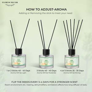 Lemongrass Reed Diffuser Gift Set with Premium Fragrance Oil Bottle and Black Reed <b>Sticks</b> Elegant Home Scent Collection - Product Image 5