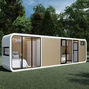 บ้านสำเร็จรูปทรงแอปเปิ้ล คอนเทนเนอร์เฮาส์ สไตล์อาคารสำนักงานทันสมัย โครงสร้างเหล็กระบายอากาศได้ดี ใช้สำหรับโรงเรียน ซูเปอร์มาร์เก็ต โรงแรม รับประกัน 5 ปี - Product Image 1