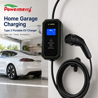 Nouveau chargeur EV portable de type 2 de 3,5 kW, 16 A, 230 V AC, classé IP67 avec protection RCD pour une utilisation domestique, en garage et en voyage en Europe
