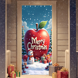 Cubierta <span class=keywords><strong>para</strong></span> Puerta <span class=keywords><strong>de</strong></span> Feliz <span class=keywords><strong>Navidad</strong></span>, Decoración Festiva <span class=keywords><strong>para</strong></span> Ambiente <span class=keywords><strong>de</strong></span> Fiesta con Tela Colgante <span class=keywords><strong>de</strong></span> Diseño <span class=keywords><strong>para</strong></span> Marco <span class=keywords><strong>de</strong></span> Puerta - Product Image 4