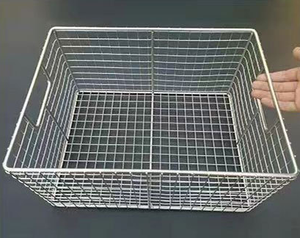 Cestino in rete metallica rettangolare sostenibile per cucina domestica, articoli vari, Design eco-friendly in metallo - Product Image 6