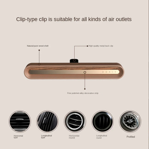 Customized Luxury Car Scented Solid Perfume <strong>Diffuser</strong> Wooden air Freshener <strong>Vent</strong> <strong>Clip</strong> for Car - Product Image 2