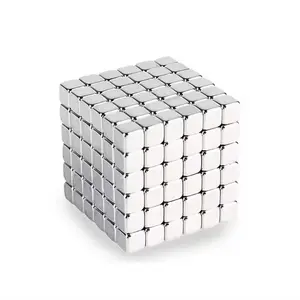 Fabricante de ímãs de prata permanente forte, cubos pequenos de ímã de bloco quadrado N52
