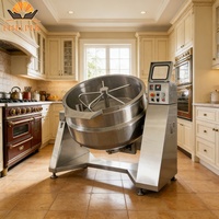 Automatische kantelbare braadpan met mengfunctie, 50L-600L, met mantel, voor bakkerijen, commerciële catering en kookapparatuur.