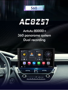 Radio <span class=keywords><strong>para</strong></span> Auto S60 AC8257 Qled con Pantalla Táctil, Carplay, Estéreo, GPS, FM, AM, Bluetooth, 1 Din, 2 Din, Wifi, Reproductor de DVD, Pantalla <span class=keywords><strong>para</strong></span> Carro - Product Image 2
