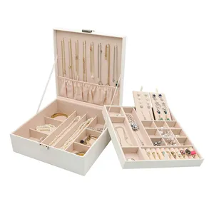 Hongxi OEM-caja de embalaje de cartón para joyería, cajón de lujo, deslizante, de cuero, pendientes, anillo de almacenamiento, regalo plegable, logotipo personalizado