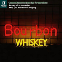 Décoration murale LED personnalisée à changement de couleur RGB pour bar, fête à thème whisky