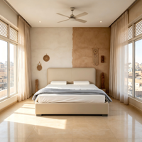 WINMAX Lit Moderne de Luxe en Cuir Véritable Rembourré, Confortable, Taille King Queen, Modulaire pour Maison et Hôtel 2521