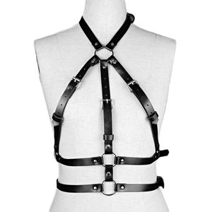 Lingerie sexy pour femmes Bdsm Goth Punk Ceinture de taille Bondage Harnais en cuir sexy Erotique Pastel Goth Crop Top Cage corporelle Jarretière - Product Image 5