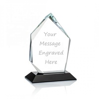 Trophée en verre cristal gravé au laser fait main, personnalisé avec logo, vente directe d'usine, récompense annuelle pour entreprises