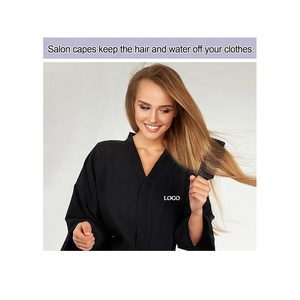 Bata de Salón de Belleza de Alta Calidad con Logotipo Personalizado, Bata de Peluquería Impermeable para Clientes, Capa de Peluquería en Varios Colores - Product Image 3