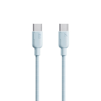 Kabel Pengisian Cepat Maoxin Braided Type-C ke C 60W/27W 6A untuk iPhone 17, Kamera & Komputer dengan Penggulung Kabel Hewan Lucu (2M)