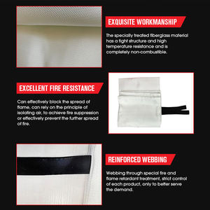 उच्च शक्ति 40x40 फाइबर ग्लास फायर रिटरेंट कंबल कार और घरेलू उपयोग के लिए - Product Image 5