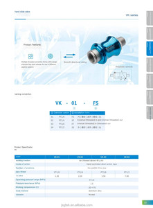 Van tay điều khiển không khí bằng tay với detent, VK Series, để thiết lập và bảo trì hệ thống - Product Image 5