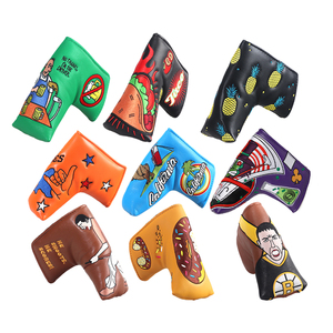 Accessoires de golf haut de gamme en gros : Housse de putter magnétique à lame, broderie trèfle populaire, couvre-tête de club de golf - Product Image 2