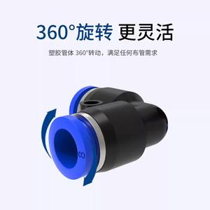 Raccord rapide en acier pour tuyau pneumatique 4/6/8/10/12 mm, coude en L à angle droit de 90 degrés, raccord rapide en plastique pour l'air - Product Image 2