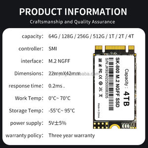 محرك صلب عالي 64 جيجابايت M.2 NGFF SATA عالي الأداء SSD - Product Image 5