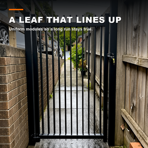 Aluminum Horizontal Blade Gate Salt Spray Resistant <b>Privacy</b> <b>Fence</b> Door for Coastal Projects and Residential Installations - Product Image 1