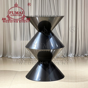 FUMAI FURNITURE Modern Round <b>Bar</b> <b>Table</b> Tempered Glass Top Metal Base Pedestal Design Contemporary Style Home <b>Bar</b> Furniture - Product Image 2