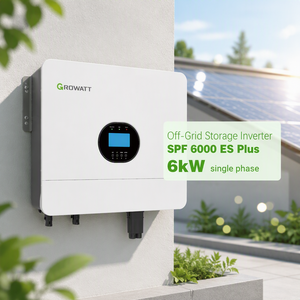 En stock, Growatt SPF 6000ES Plus 6000w, <span class=keywords><strong>onduleur</strong></span> hors réseau 6kw, <span class=keywords><strong>onduleur</strong></span> solaire hybride monophasé 48v avec fonction parallèle - Product Image 1