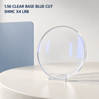 Lentilles optiques 1.56 Clear Base Blue Cut Lens SHMC X4 LRB, anti-lumière bleue, fabricant de lentilles pour lunettes, prix de gros