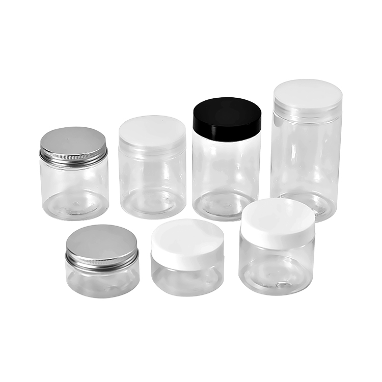 Wholesale Clear Plastic PET Jar 50-500ml Wide-mouth Cap Ideal for Nuts Tea Food Storage Hot Seller