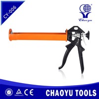 Pistola de calafateo manual de aluminio OEM de alta resistencia con mango en D y varilla lisa para bricolaje