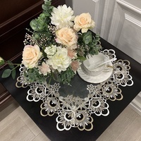 Nappe carrée en dentelle de style français, couvre-plat en tissu pour service à thé, modèle TaiGen