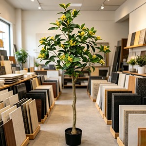 Fragrant-looking artificial <b>sweet</b> osmanthus branch with clustered tiny blooms for moon festival & tea table decor - Product Image 5