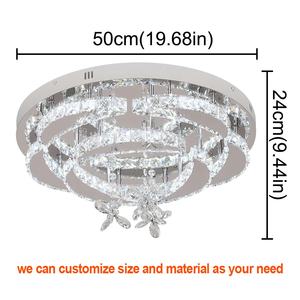 Op maat gemaakte LED kristallen plafondlamp gang verlichting plafondlamp appartement hotel decoratieve lampen - Product Image 4