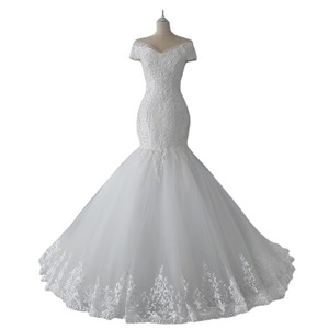 AL1477 Paty Plus Size abito da <span class=keywords><strong>sposa</strong></span> con elegante Design sirena maniche e pizzo decorazione per le ragazze della <span class=keywords><strong>sposa</strong></span> - Product Image 1
