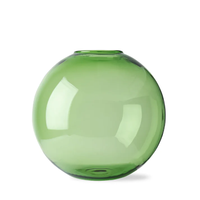 Grand vase coloré de propagation d'ampoule d'orbe en verre de boule de borosilicate soufflé à la main personnalisé pour les arrangements floraux