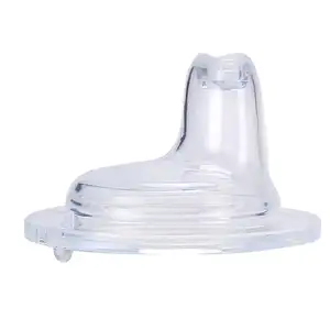 Biberon per Neonati in Silicone Alimentare con Tettarella Trasparente a Forma di Anatra e Bocca Larga - Product Image 1